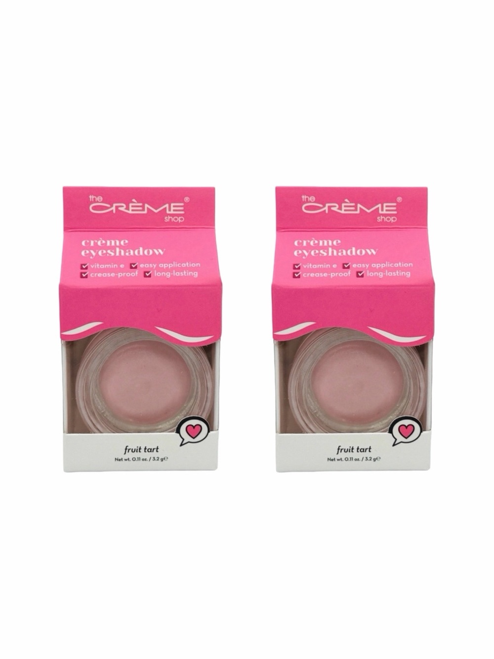 The Crème Shop Crème Eyeshadow - 0.11 oz / 3.2g - Fruit Tart - Set of Two
